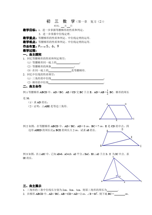 苏科版初三数学 复习资料(2次根式,方程)