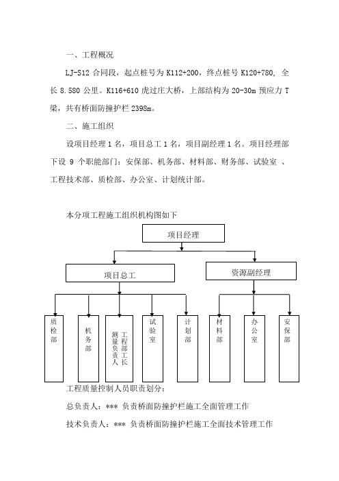 防撞护栏开工报告