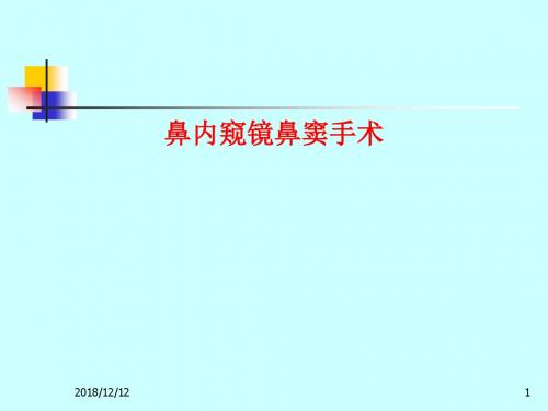 鼻内窥镜鼻窦手术ppt课件