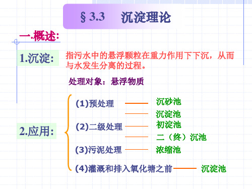 3.3 沉淀理论