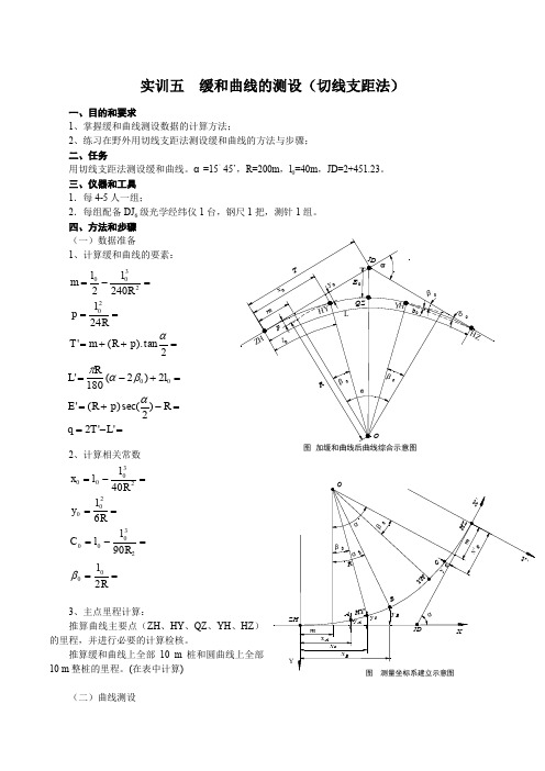 实训五缓和曲线的测设