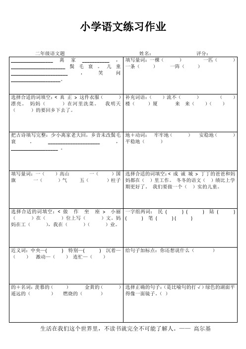 小学二年级语文阶段测试IV (51)