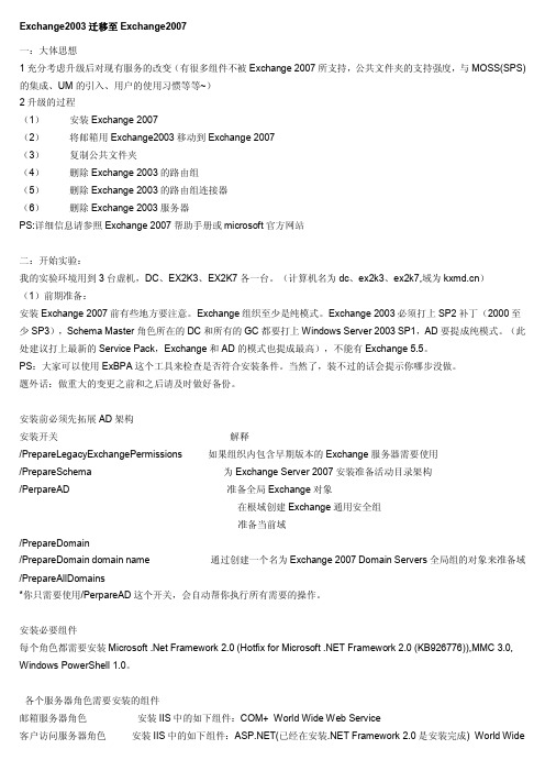 Exchange2003迁移至Exchange2007及SMTP错误解决方法