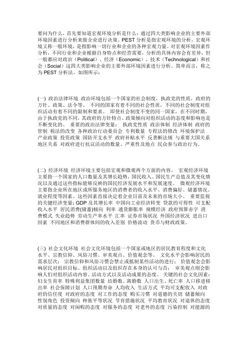 为什么要做宏观环境分析
