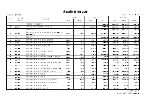 全套完整施工图预算建筑工程