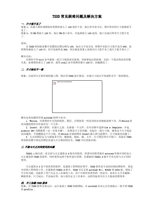 TSSD常见疑难问题及解决方案