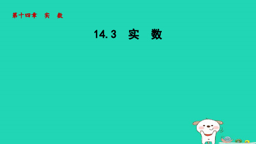 2024八年级数学上册第十四章实数14.3实数课件新版冀教版