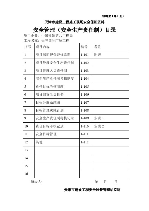 津建安1卷1 册--10卷目录