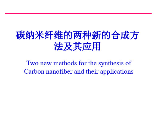 碳纳米纤维的两种新合成方法及其应用