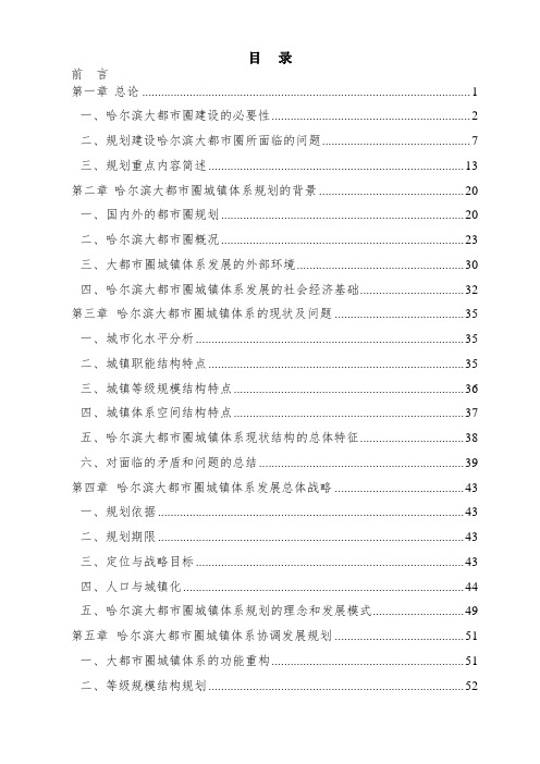 大都市圈城镇体系规划综合报告