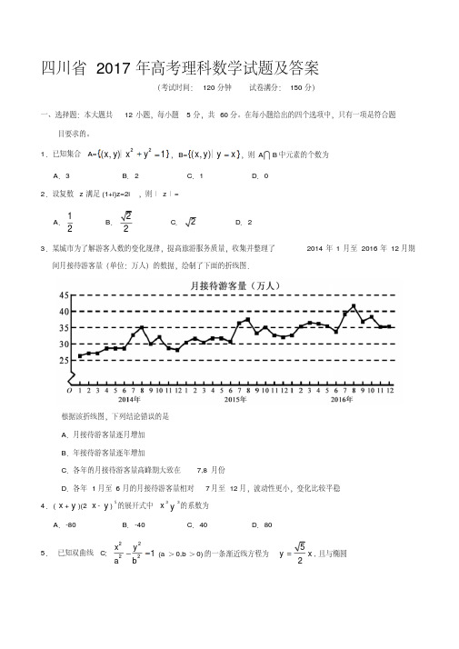四川省2017年高考理科数学试题及答案