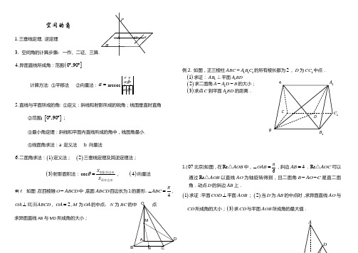 空间的角