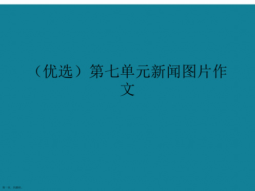 演示文稿第七单元新闻图片作文