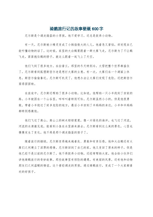 骑鹅旅行记的故事梗概600字