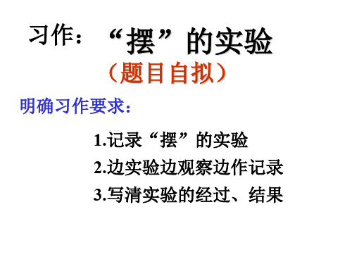 习作4有趣的实验21页PPT文档