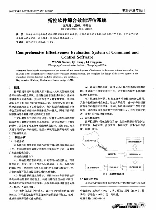 指控软件综合效能评估系统