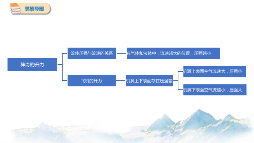 9.4 神奇的升力 思维导图、知识点汇总 初中物理沪粤版八年级下册(2022~2023学年)