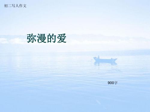 初二写人作文《弥漫的爱》900字(总9页PPT)