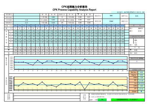 CPK分析报告