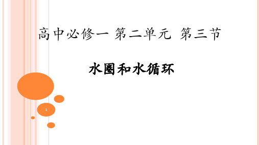 2-3水圈与水循环(课件)高一上学期地理鲁教版必修第一册