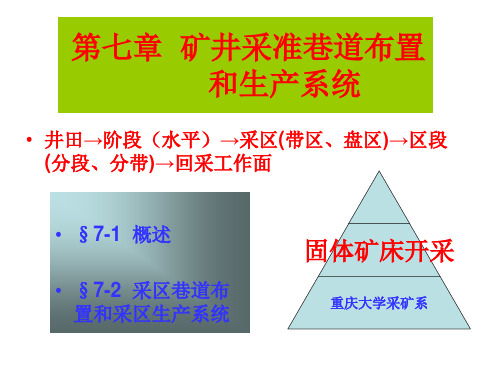 采准巷道布置