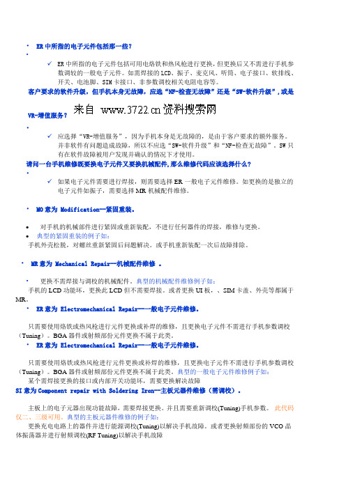 NOKIA诺基亚资料-维修考试资料(DOC 8页)