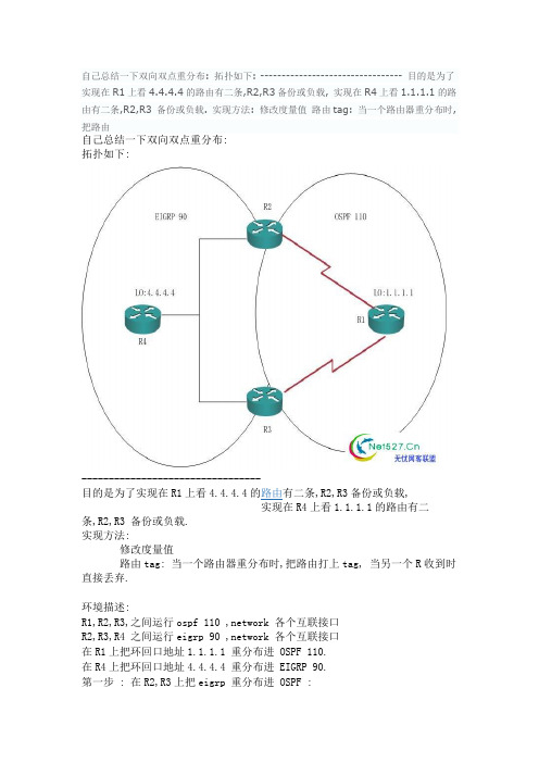 双向双点重分布