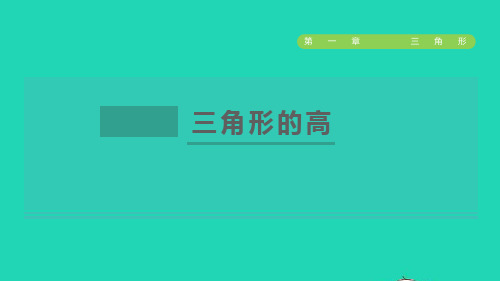 七年级数学上册第一章三角形1.1认识三角形6三角形的高课件鲁教版五四制