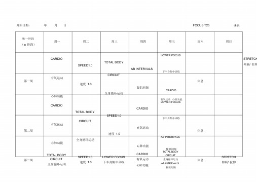 T25全课表(一二三阶段)