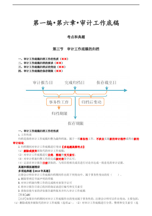 2019审计考试：第58讲_审计工作底稿的归档