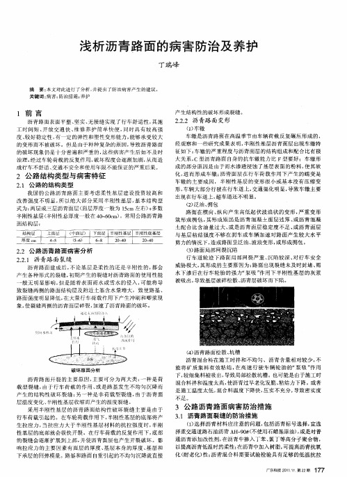 浅析沥青路面的病害防治及养护