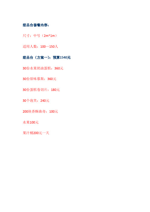 会议茶歇
