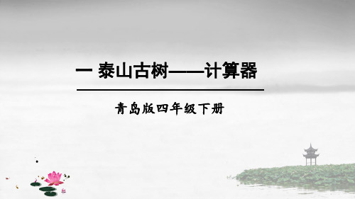 青岛版数学四年级下册《一 泰山古树——计算器 一 泰山古树——计算器》PPT课件