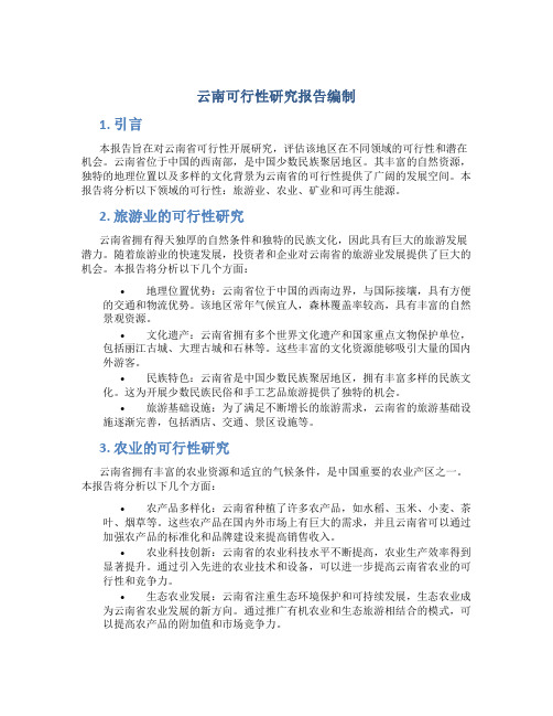 云南可行性研究报告编制