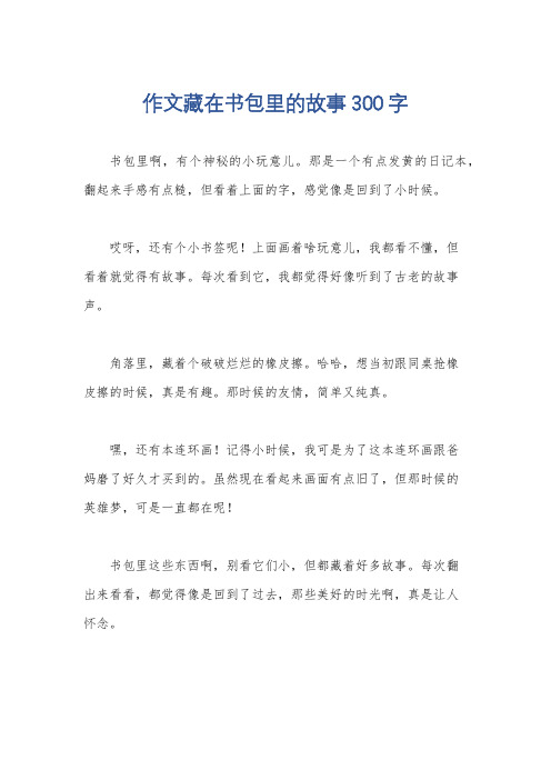 作文藏在书包里的故事300字