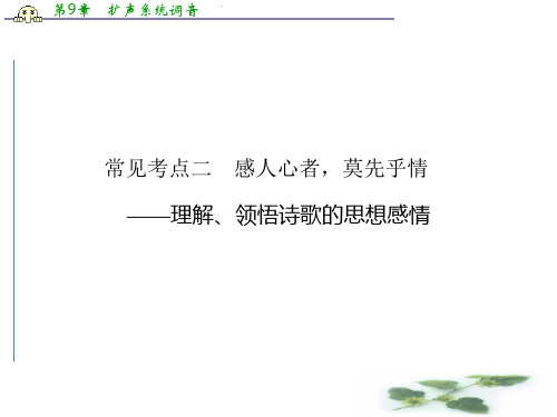 山东省冠县武训高级中学高三语文复习课件：古代诗歌鉴赏  第二节  常见考点二