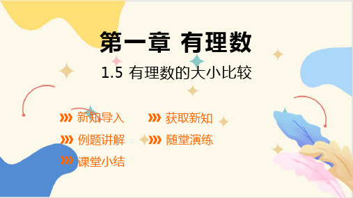 1.5  有理数的大小比较  课件(共12张PPT)