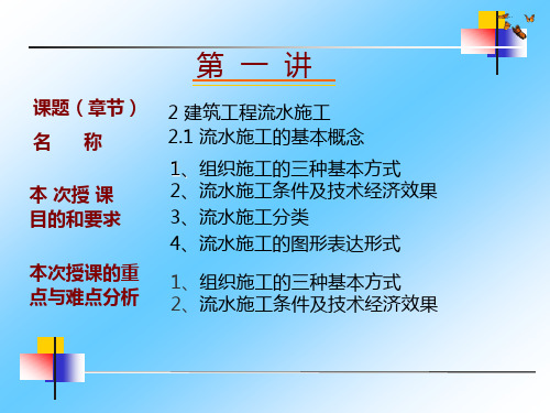 建筑工程流水施工ppt课件