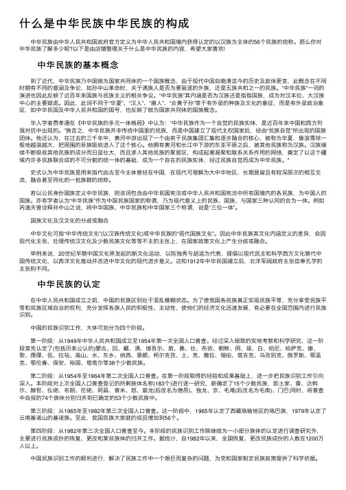 什么是中华民族中华民族的构成