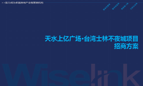 2016年甘肃天水上亿广场·台湾士林不夜城招商方案_市场调研