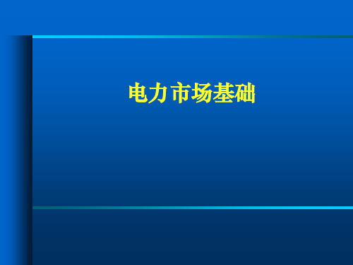 电力市场中发电厂商的竞价策略