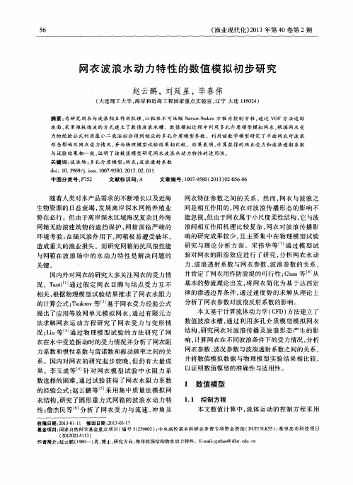 网衣波浪水动力特性的数值模拟初步研究