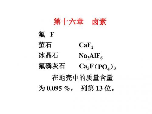 化学竞赛无机化学绝密课件 卤素