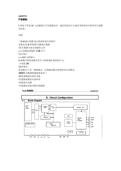 芯扬国际提供AK8975C数据手册