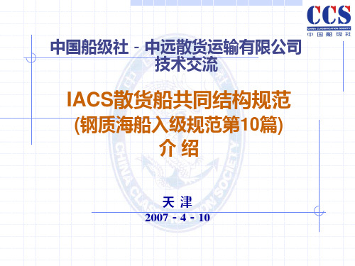 CSR规范介绍-散货船部分