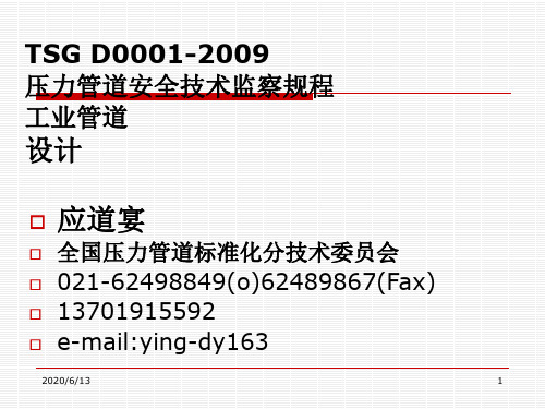 TSGD00012009压力管道安全技术监察规程工业管道