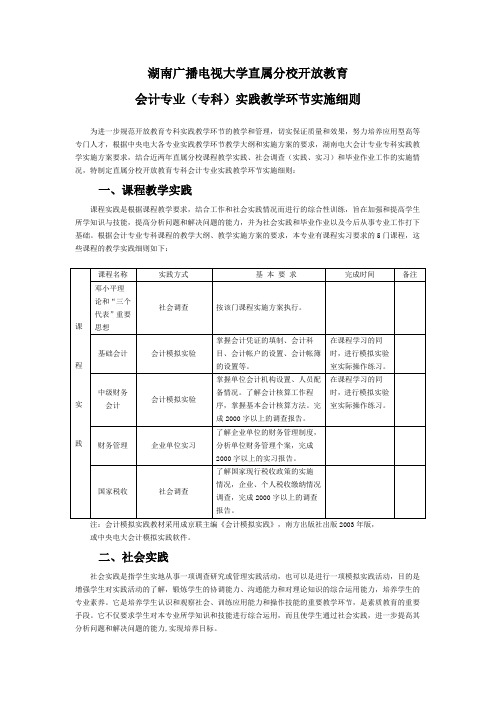 湖南广播电视大学直属分校开放教育