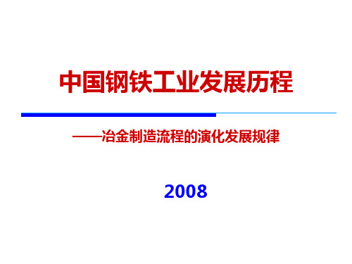 中国钢铁工业发展的历程和现状