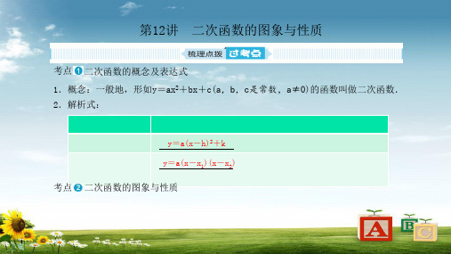 【精品】山东省泰安市2019年中考数学一轮复习第一部分系统复习成绩基石第三章函数及其图象第12讲二次函数的