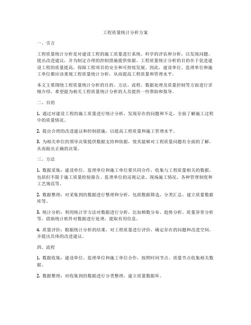 工程质量统计分析方案